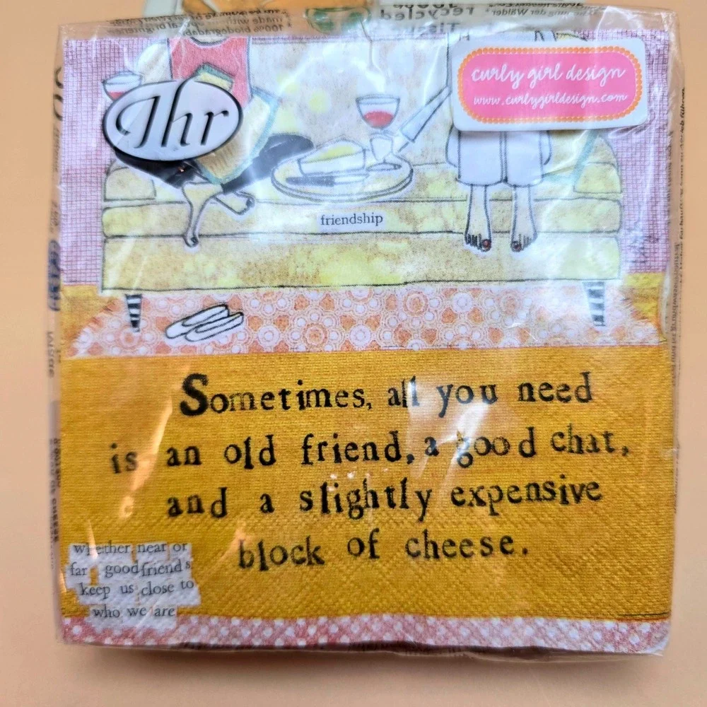 Emily McDowell‎ Cocktail Napkins Lot of 3 Funny Old Fashioned Humor 20-3 ply NIB